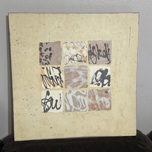 "Rhythms In Sand II" By Paula Boas‎ Signed Mixed Media Artwork On Canvas 18x18"